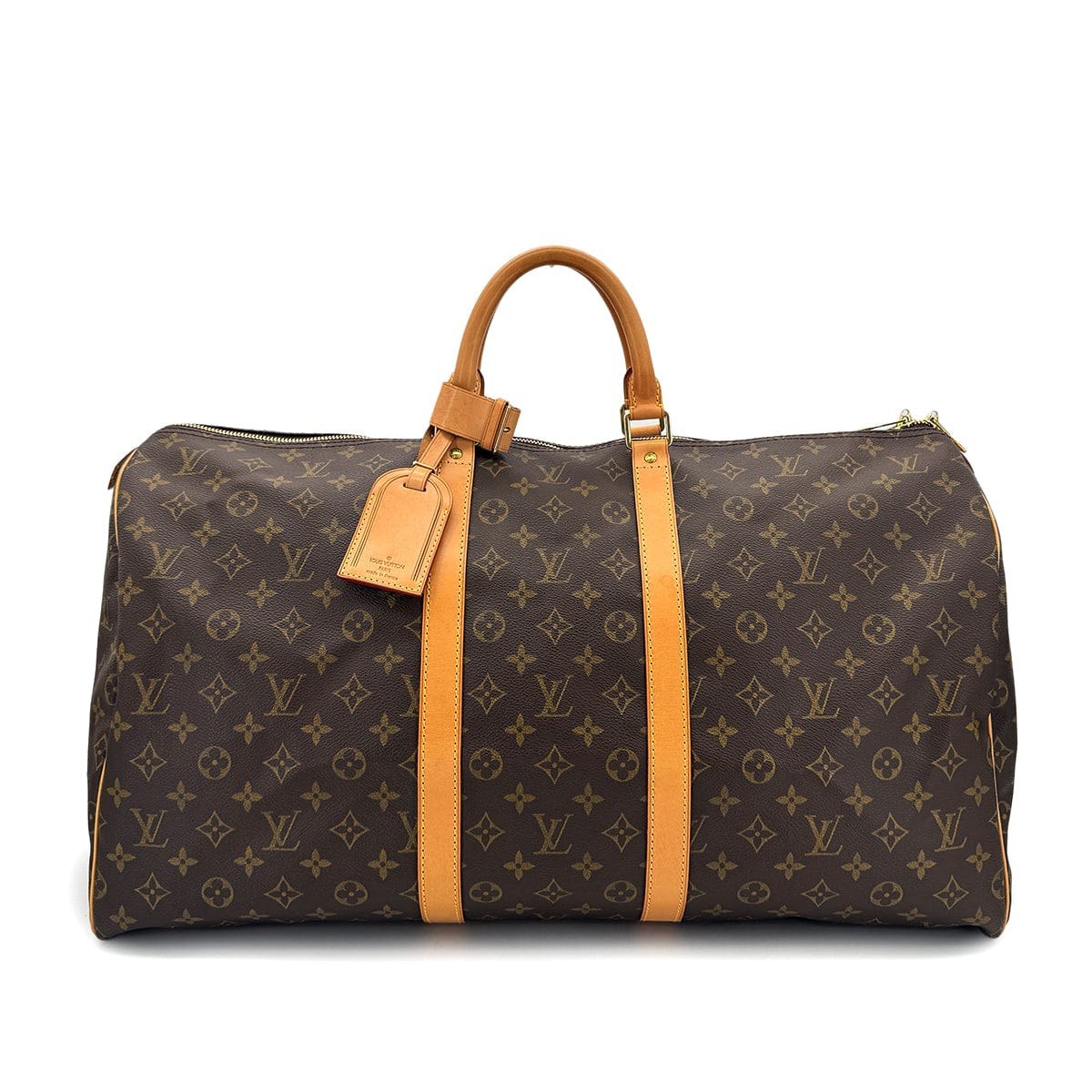 Luxury Promise Japan LOUIS VUITTON MONOGRAM KEEPALL 55 LUGGAGE BROWN M41424 90299815