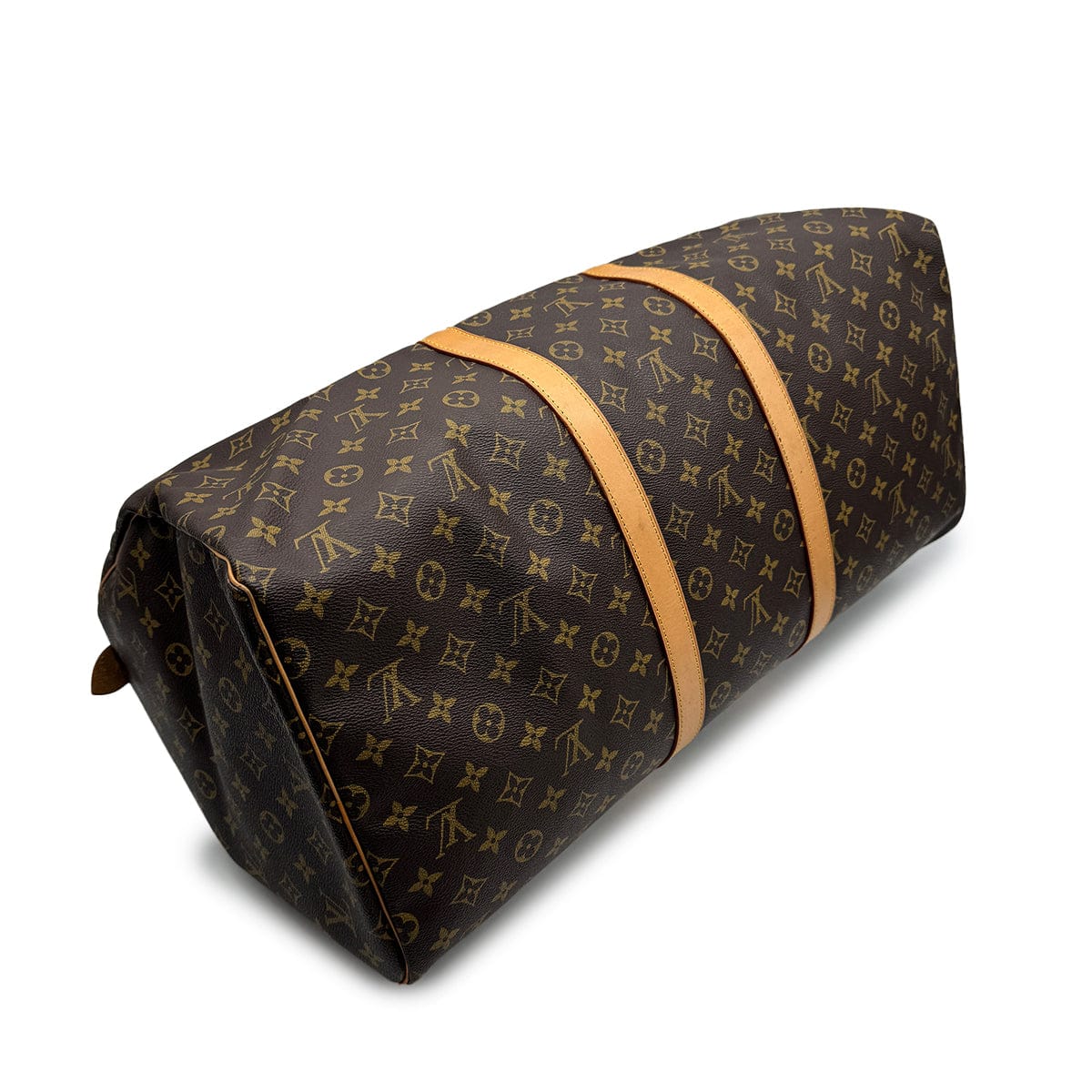 Luxury Promise Japan LOUIS VUITTON MONOGRAM KEEPALL 55 LUGGAGE BROWN M41424 90314414