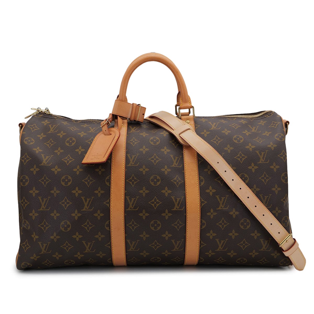 Luxury Promise Japan LOUIS VUITTON MONOGRAM KEEPALL BANDOULIERE 50 LUGGAGE BROWN M41416 90325322