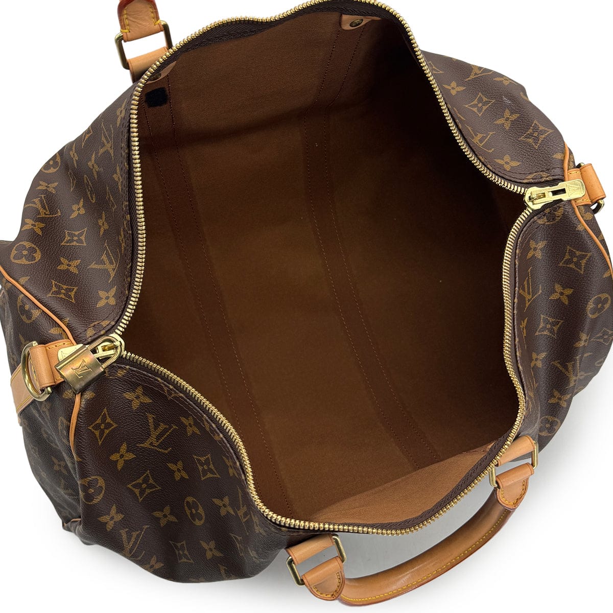 Luxury Promise Japan LOUIS VUITTON MONOGRAM KEEPALL BANDOULIERE 50 LUGGAGE BROWN M41416 90325326