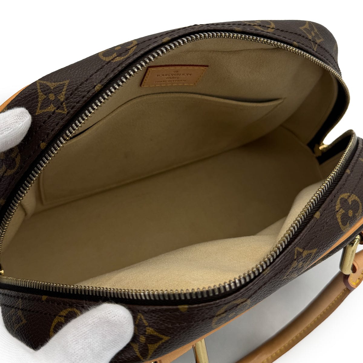 Luxury Promise Japan LOUIS VUITTON MONOGRAM MANHATTAN PM HAND BAG BROWN M40026 90325327