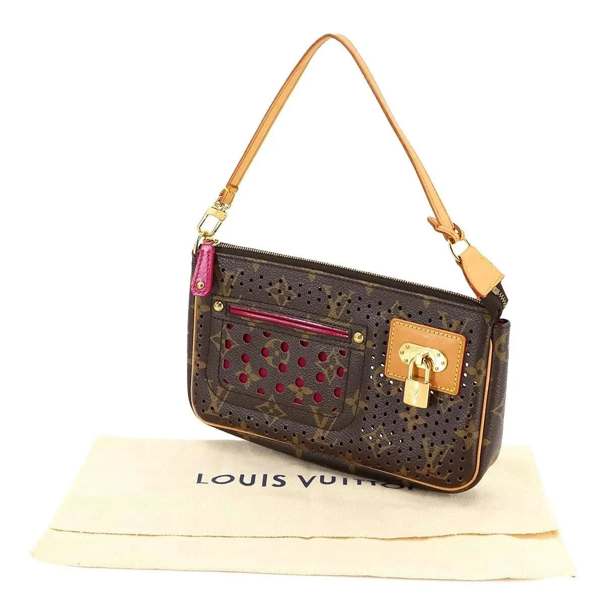 Luxury Promise Japan LOUIS VUITTON Monogram Perfo Pochette Accessoire Hand Bag M95183 90278686