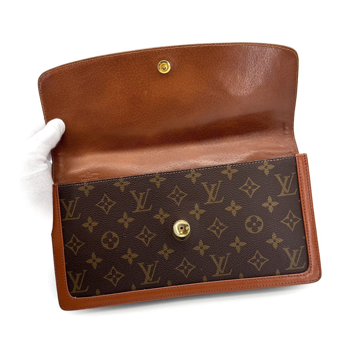 Luxury Promise Japan LOUIS VUITTON MONOGRAM POCHETTE DAME GM CLUTCH BAG BROWN M51810 90312568