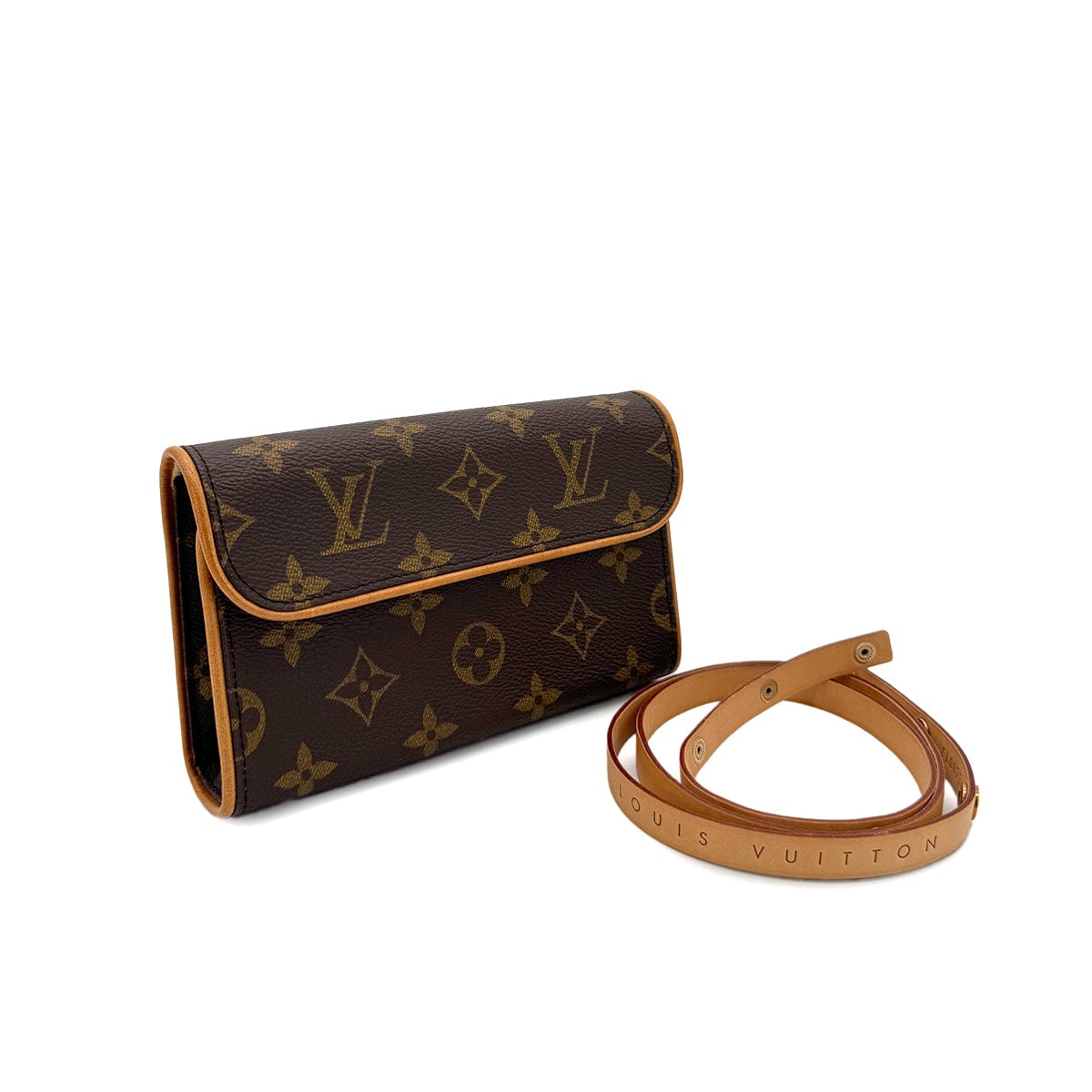 Luxury Promise Japan LOUIS VUITTON MONOGRAM POCHETTE FLORENTINE BELT BAG BROWN M51855 90298732
