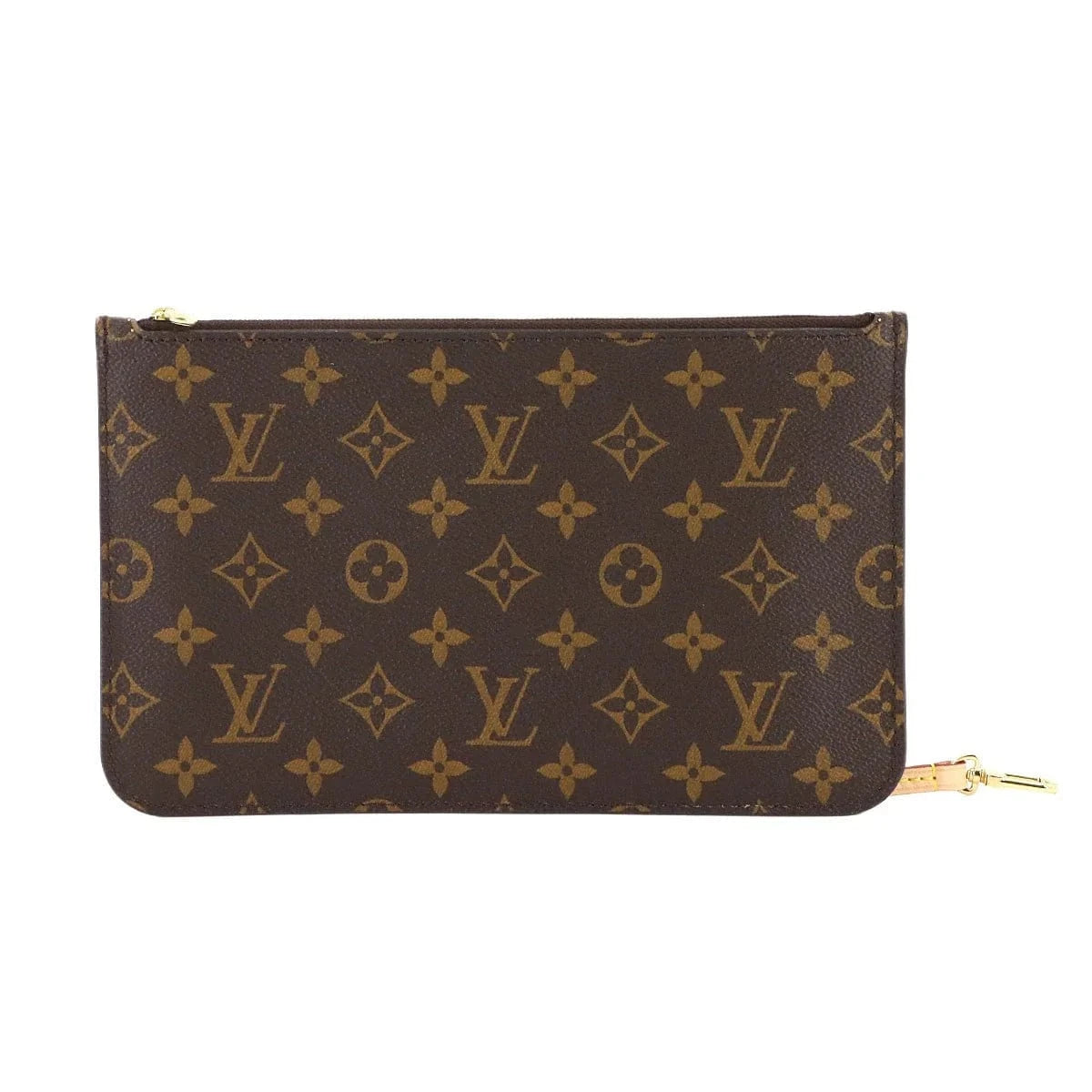 Luxury Promise Japan LOUIS VUITTON Monogram Pouch Brown Beige Purse 90286307