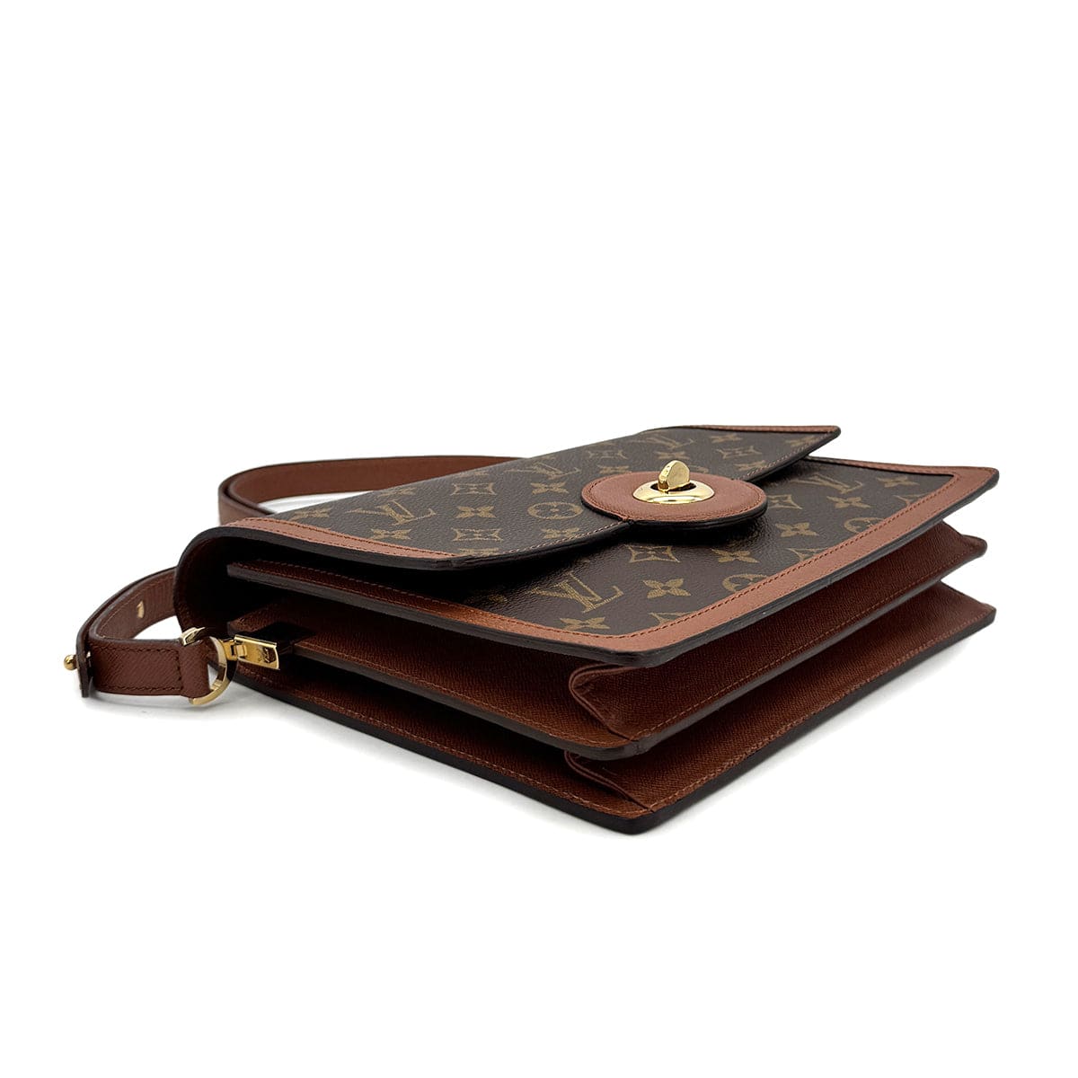 Luxury Promise Japan LOUIS VUITTON MONOGRAM RASPAIL SHOULDER BAG BROWN M51372 90287347