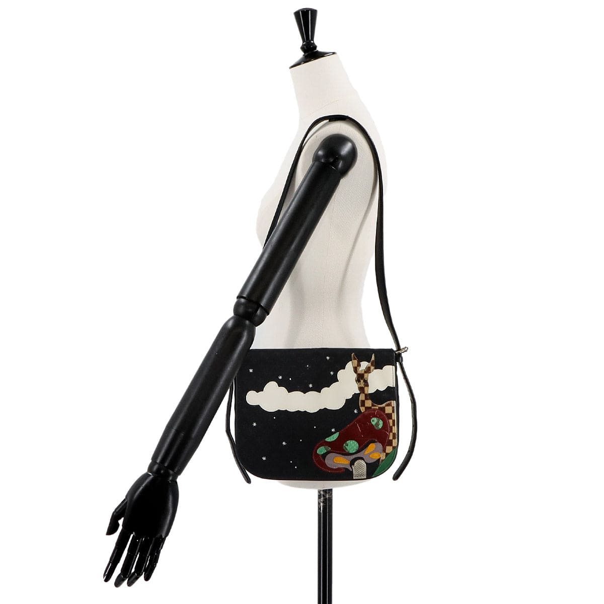 Luxury Promise Japan LOUIS VUITTON Monogram Satin Comte De Fe Musette Shoulder Bag Leather Pony Python Noir M92273 Comte De Fe Musette Louis Vuitton 90266968