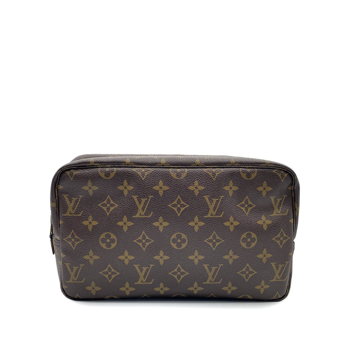 Luxury Promise Japan LOUIS VUITTON MONOGRAM TROUSSE TOILETTE 28 CLUTCH BAG BROWN M47522 90312676