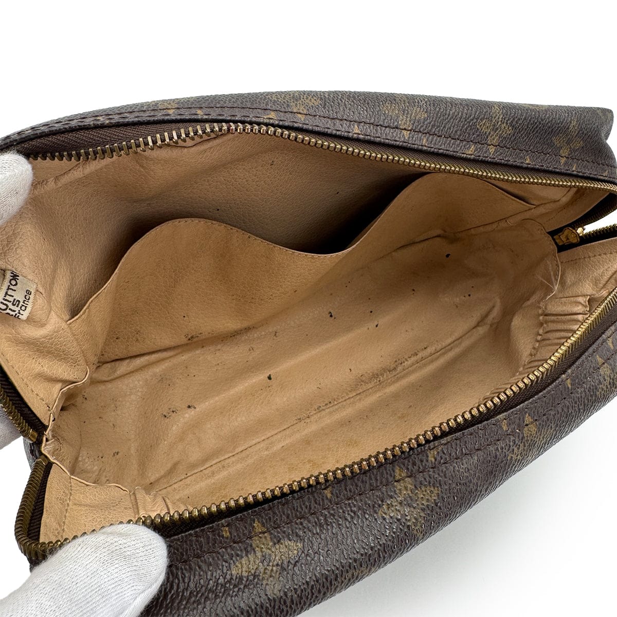 Luxury Promise Japan LOUIS VUITTON MONOGRAM TROUSSE TOILETTE 28 CLUTCH BAG BROWN M47522 90313307