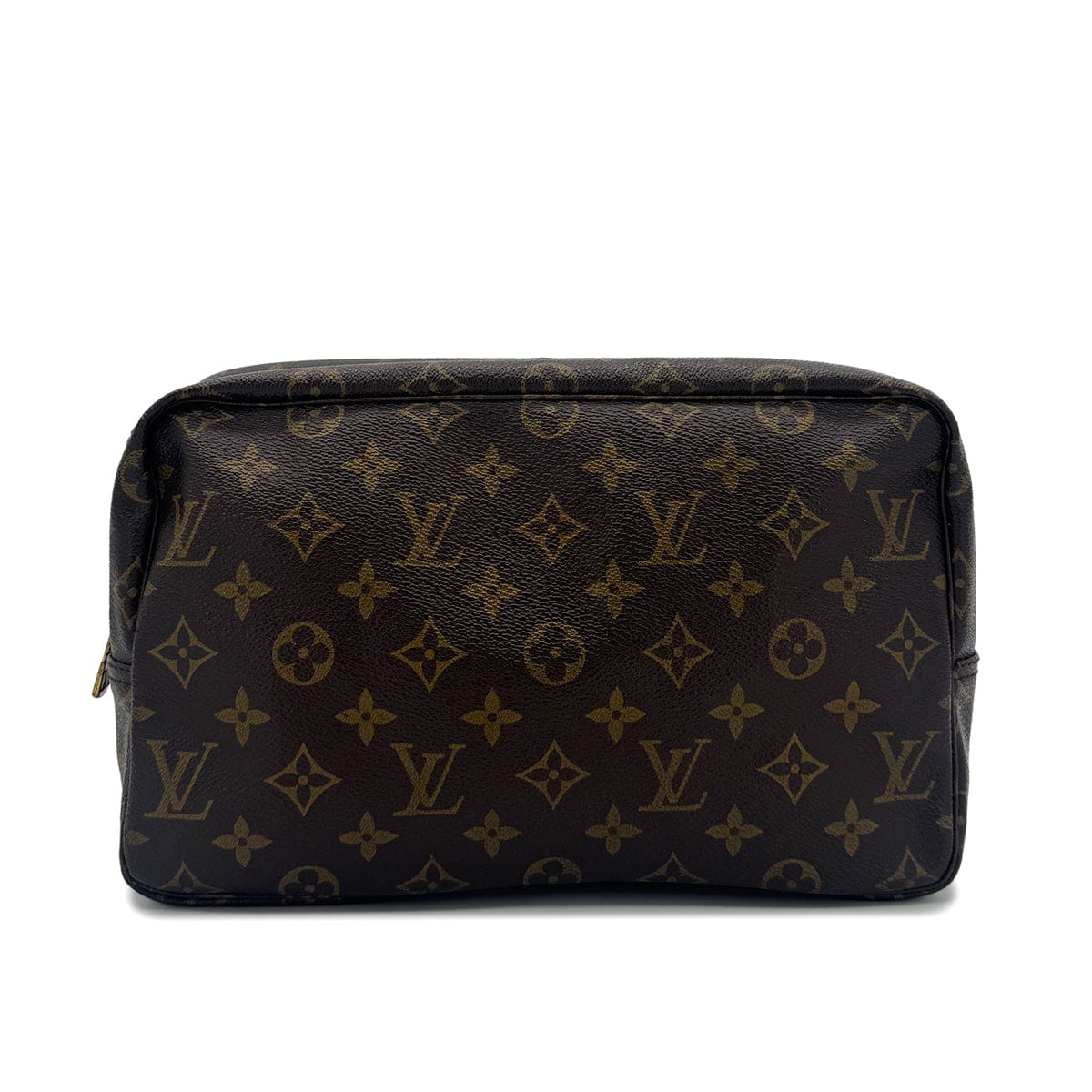Luxury Promise Japan LOUIS VUITTON MONOGRAM TROUSSE TOILETTE 28 CLUTCH BAG BROWN MONOGRAM CANVAS M47522 90292028