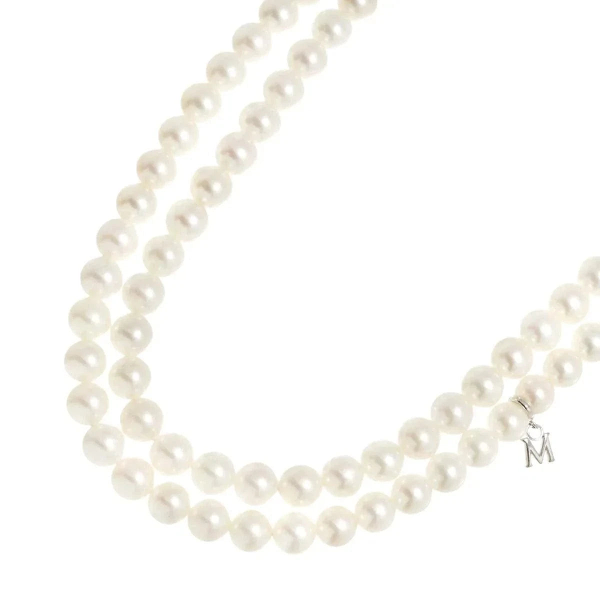 Luxury Promise Japan MIKIMOTO Akoya Pearl 6.4-5.9mm Long Necklace 14K White Gold 585 90293058