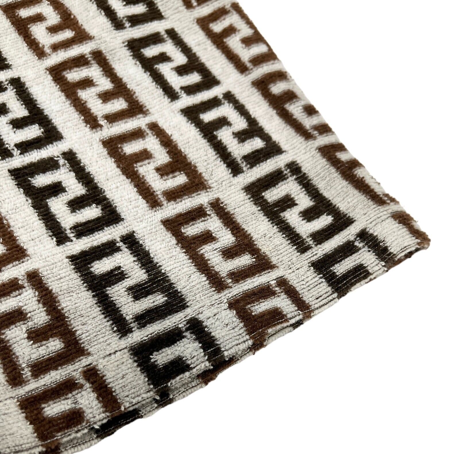 Luxury Promise Japan FENDI Vintage Zucca Monogram Cropped Top Mini Skirt Set #40 Brown Rank AB