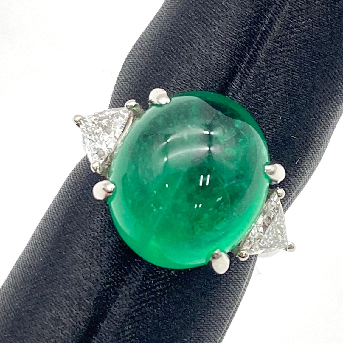 Luxury Promise Japan Pt900 Emerald Ring E10.043 D0.66 Colombia/F1 Sorting GIA 8.7g US5.75 51759