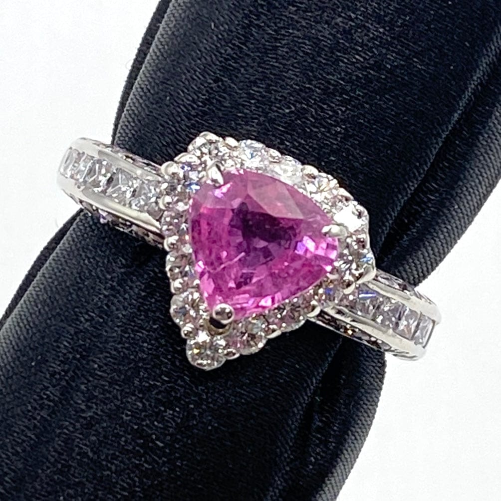 Luxury Promise Japan PT900 Padparadscha S Ring PA 1.33 DA 1.10 5.9g AIGS Certificate US5 25-68478-0