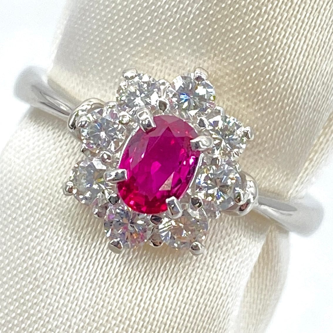 Luxury Promise Japan Ring   Ruby 0.39  Diamond 0.5 4 g 2700040884971