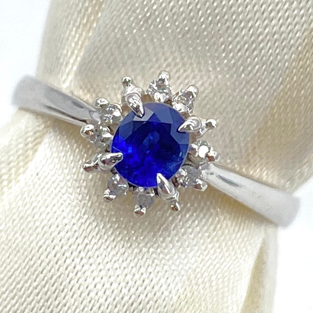 Luxury Promise Japan Ring   Sapphire 0.34  Diamond 0.05 3 g 2700041357405