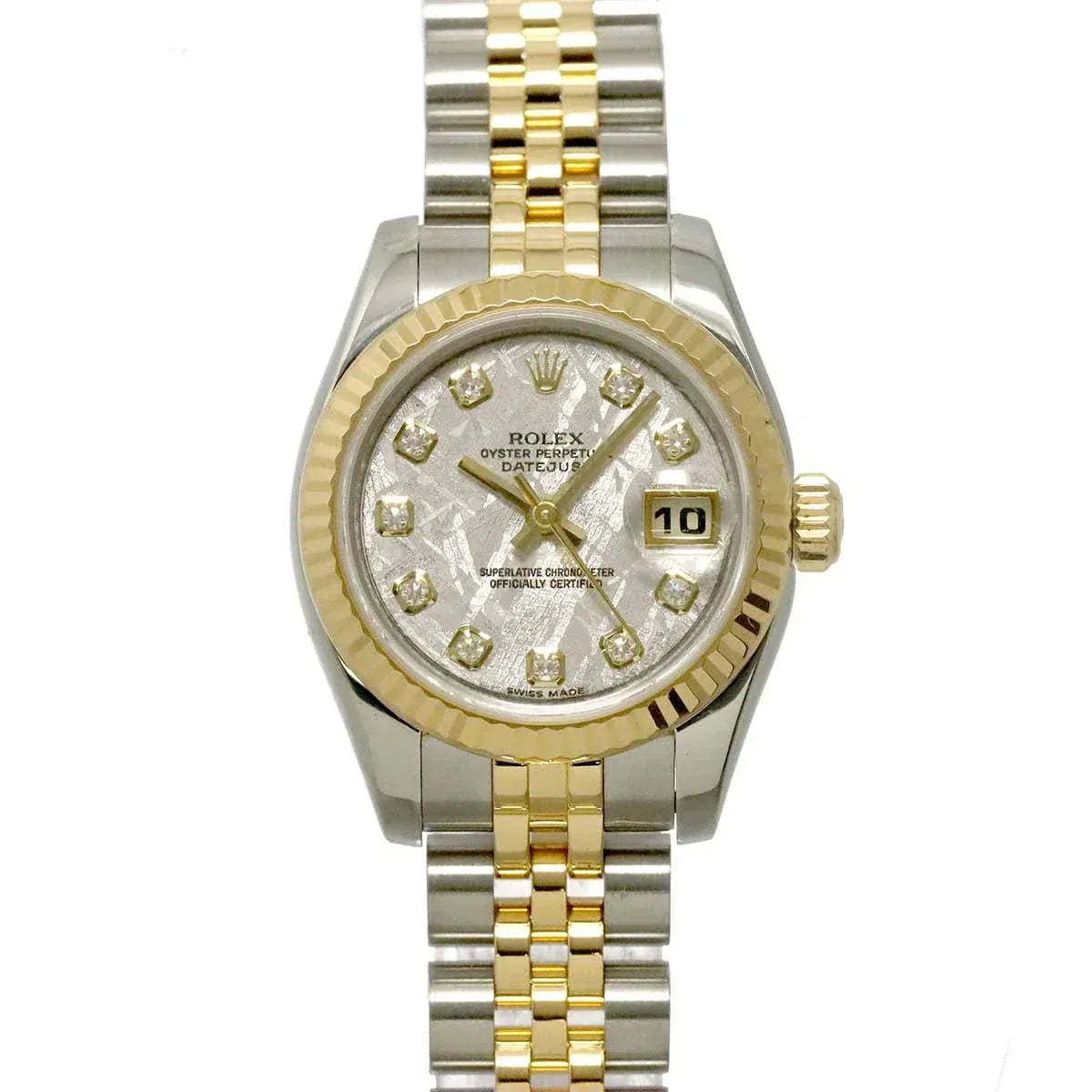 Luxury Promise Japan ROLEX Datejust 179173G Meteorite 10P Diamond K18YG Ladies Watch 90322872