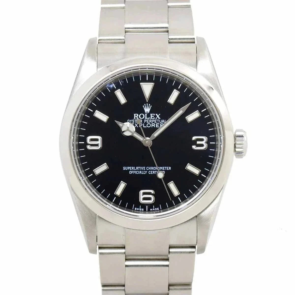 Luxury Promise Japan ROLEX Explorer 1 114270 Serial M Automatic Black Dial Mens Watch 90274826