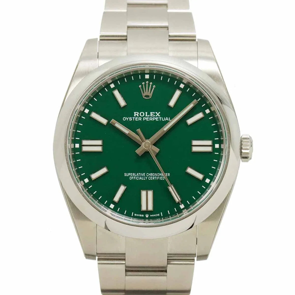 Luxury Promise Japan ROLEX Oyster Perpetual 124300 Serial Random Automatic Green Dial 90291956