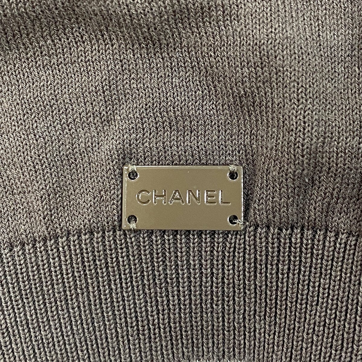 Luxury Promise Japan (RTV) CHANEL SHORT SLEEVE TOPS BROWN COTTON 42 03C RTW 90288017