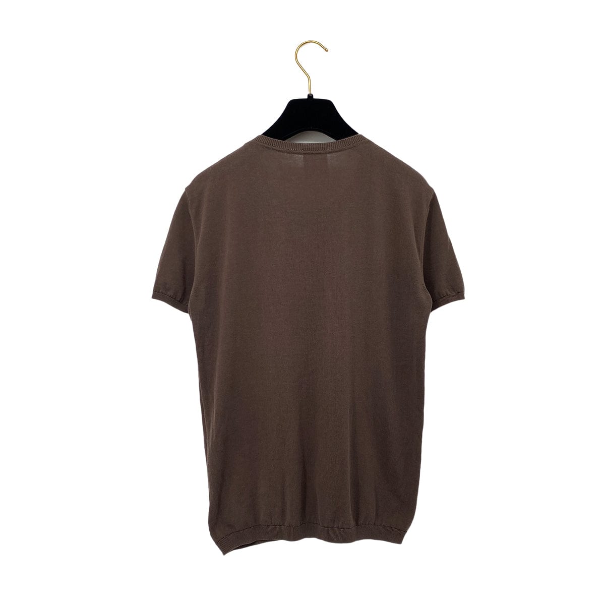 Luxury Promise Japan (RTV) CHANEL SHORT SLEEVE TOPS BROWN COTTON 42 03C RTW 90288017