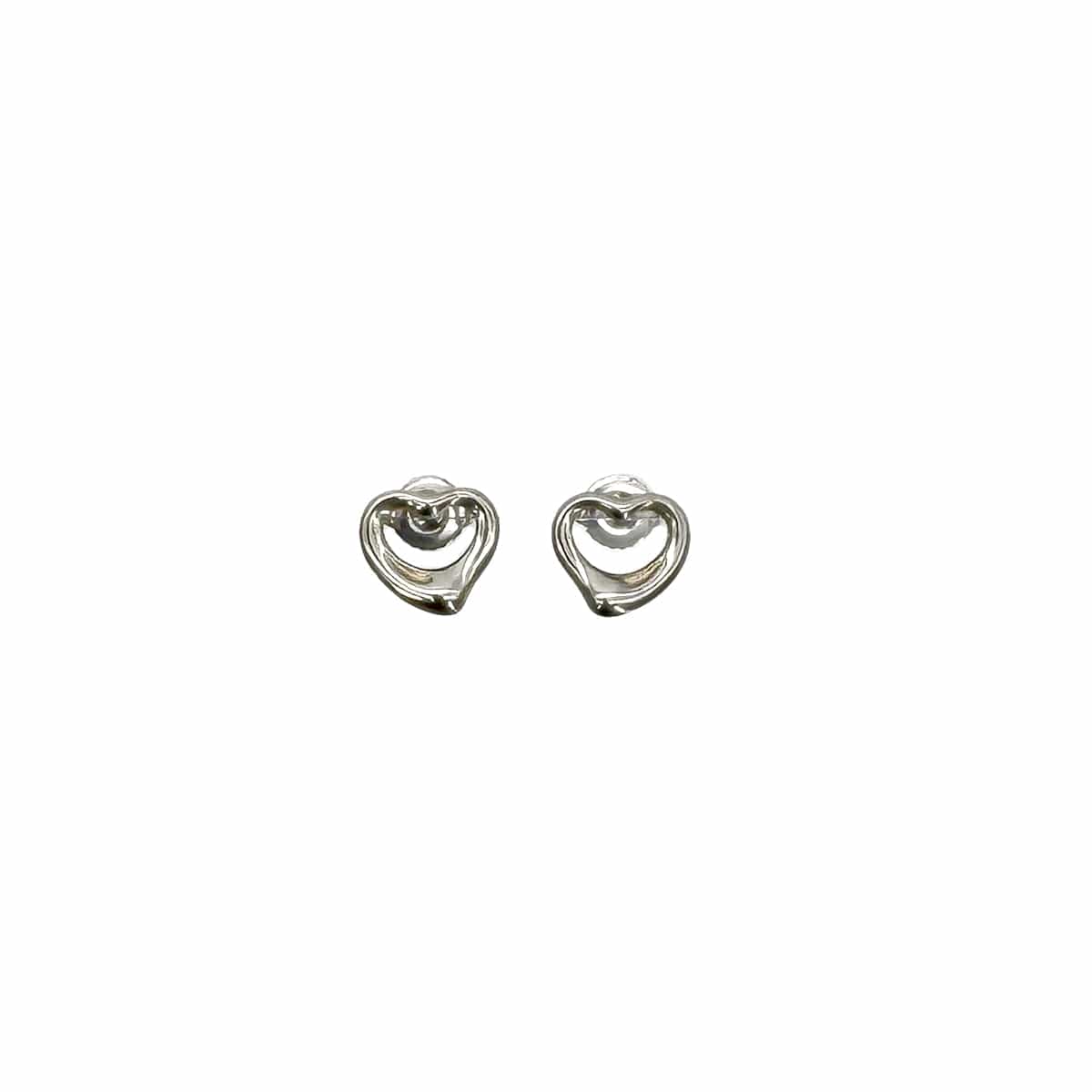 Luxury Promise Japan TIFFANY&Co. EARRINGS OPEN HEART SILVER ACCESSORY 90295118
