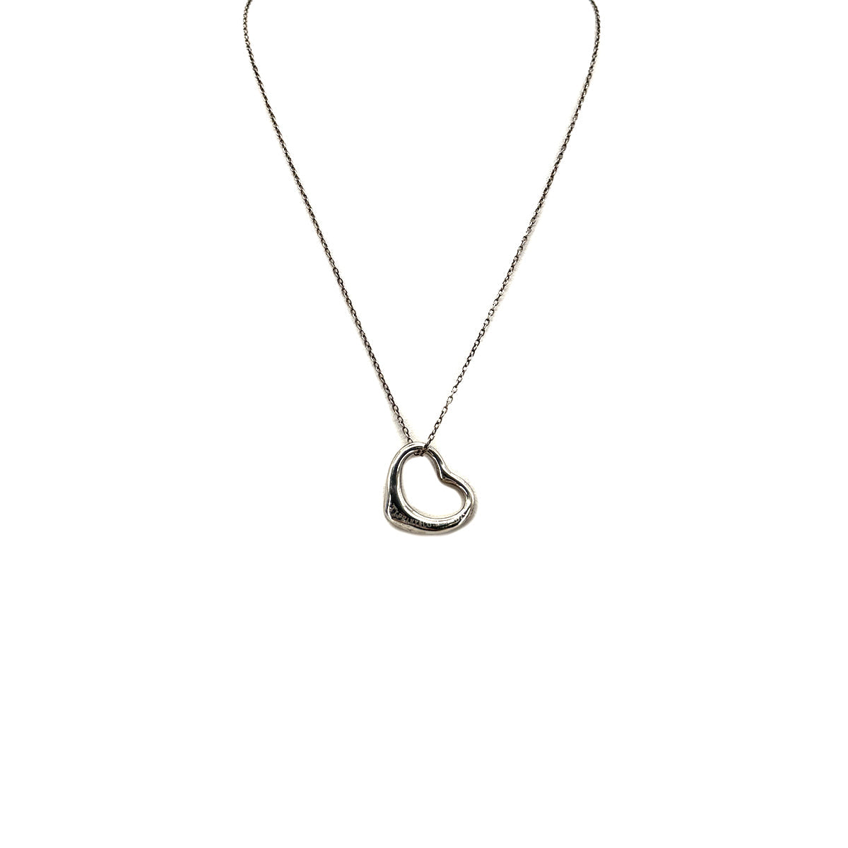 Luxury Promise Japan TIFFANY&Co. NECKLACE OPEN HEART 22MM SILVER925 ACCESSORY 90292033