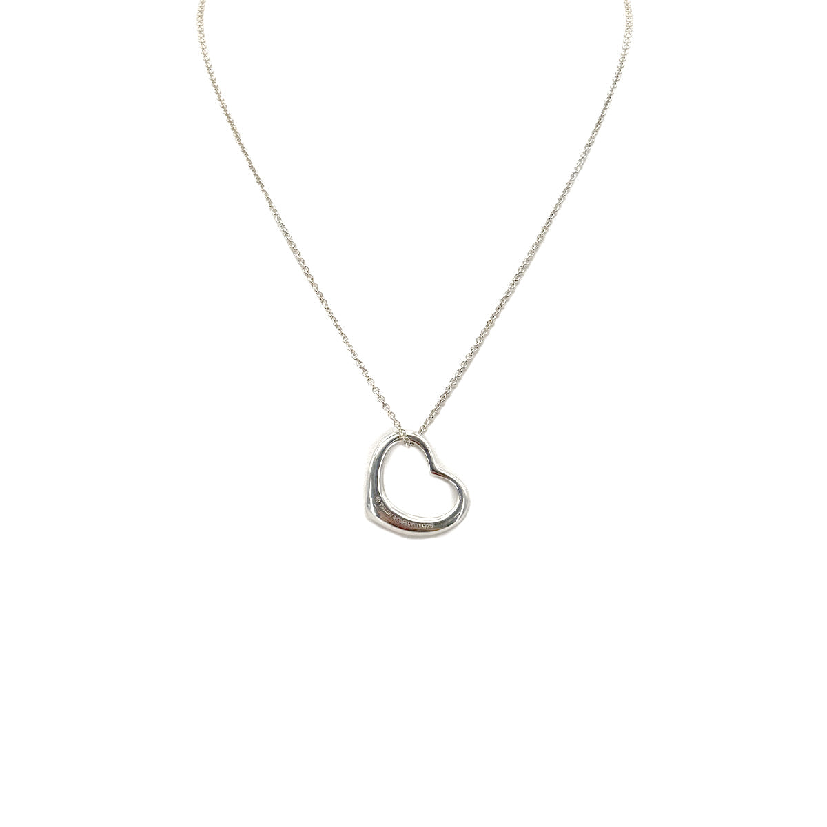 Luxury Promise Japan TIFFANY&Co. NECKLACE OPEN HEART 22MM SILVER925 ACCESSORY 90295108