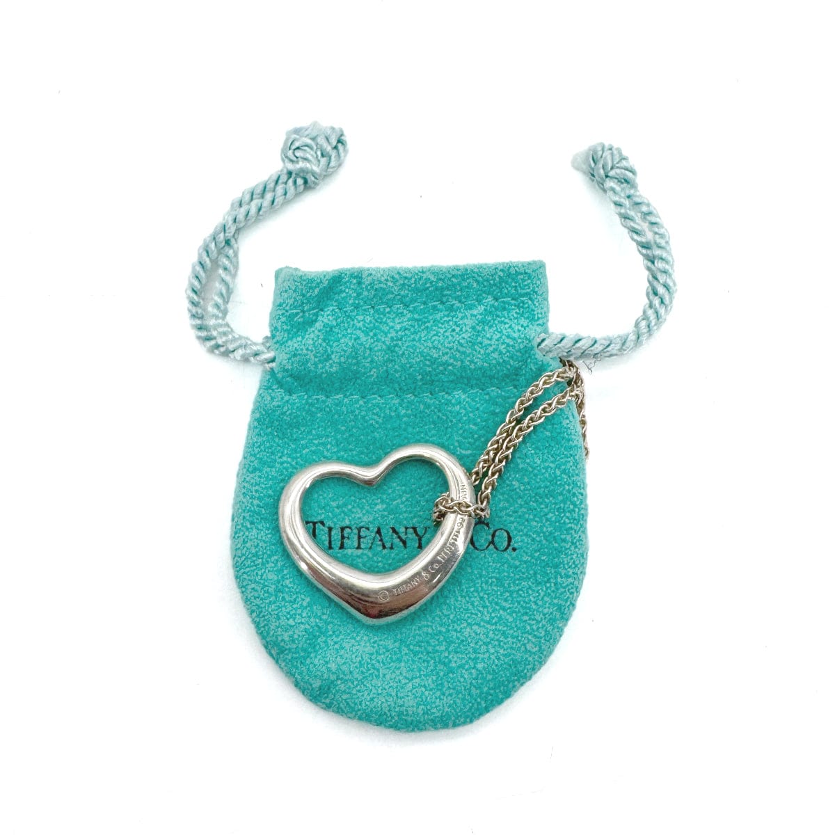 Luxury Promise Japan TIFFANY&Co. NECKLACE OPEN HEART 27MM SILVER925 ACCESSORY 90295126