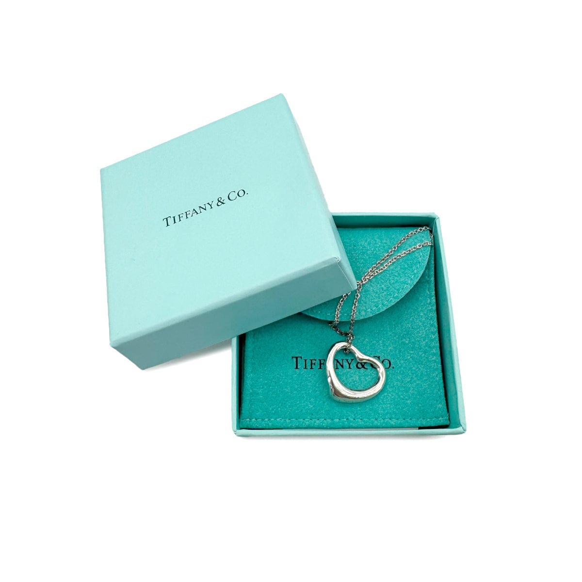 Luxury Promise Japan TIFFANY&Co. NECKLACE OPEN HEART MIDIUM SILVER925 ACCESSORY 90292067