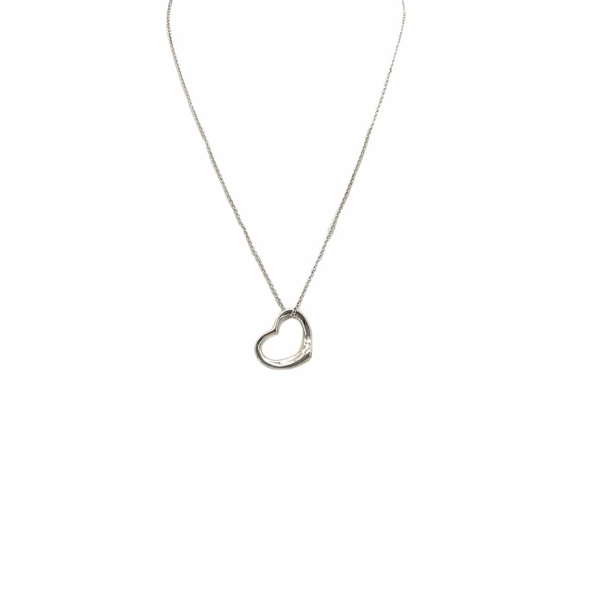 Luxury Promise Japan TIFFANY&Co. NECKLACE OPEN HEART MIDIUM SILVER925 ACCESSORY 90292082