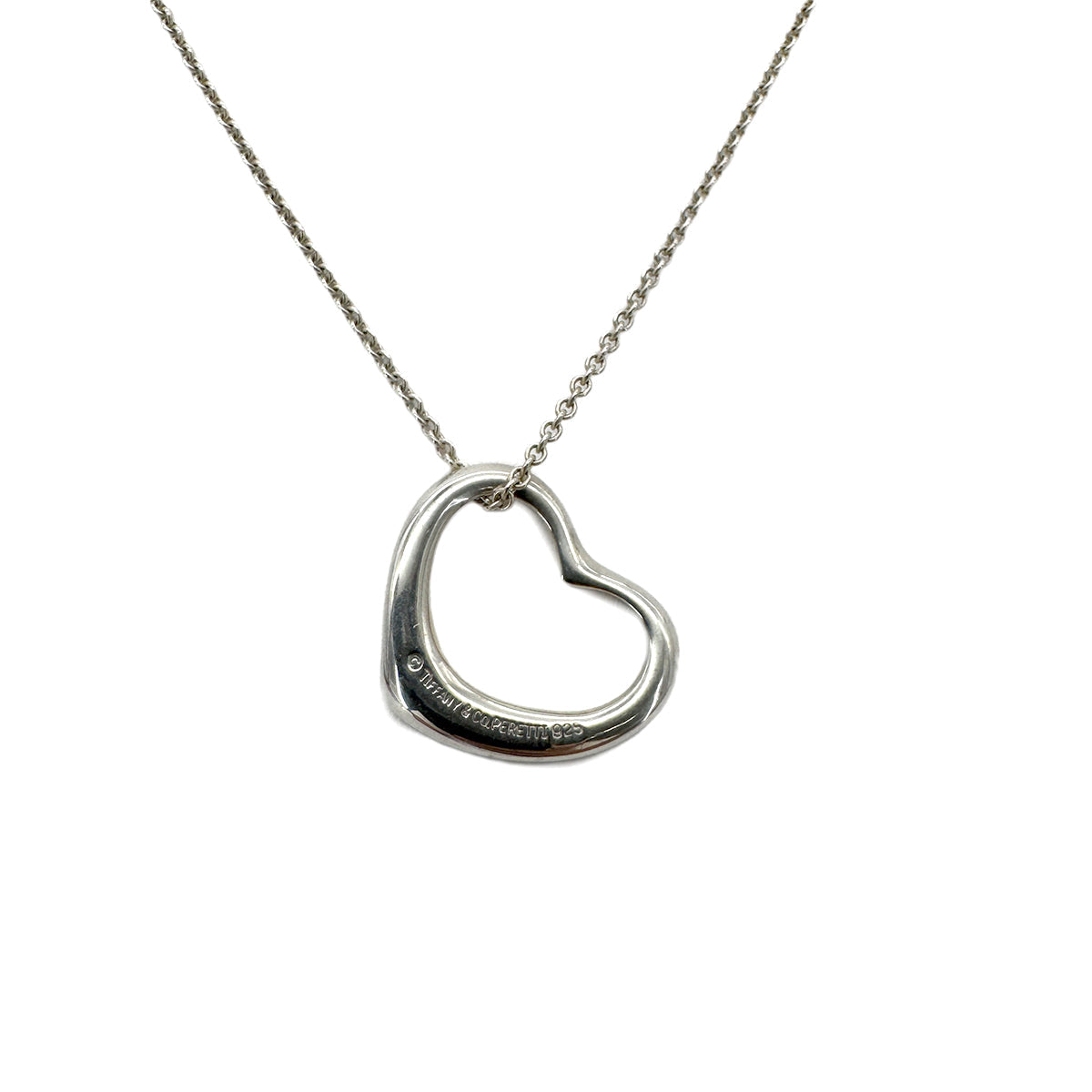 Luxury Promise Japan TIFFANY&Co. NECKLACE OPEN HEART MIDIUM SILVER925 ACCESSORY 90292711