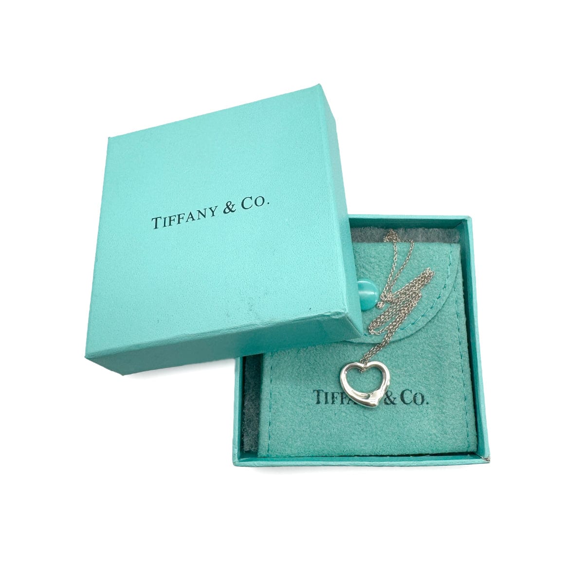 Luxury Promise Japan TIFFANY&Co. NECKLACE OPEN HEART SMALL SILVER925 ACCESSORY 90292064