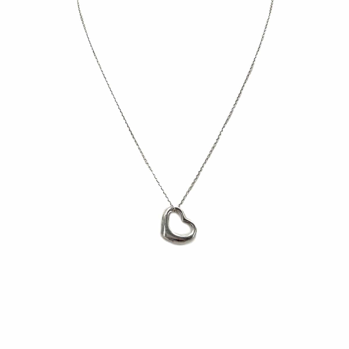 Luxury Promise Japan TIFFANY&Co. NECKLACE OPEN HEART SMALL SILVER925 ACCESSORY 90292068