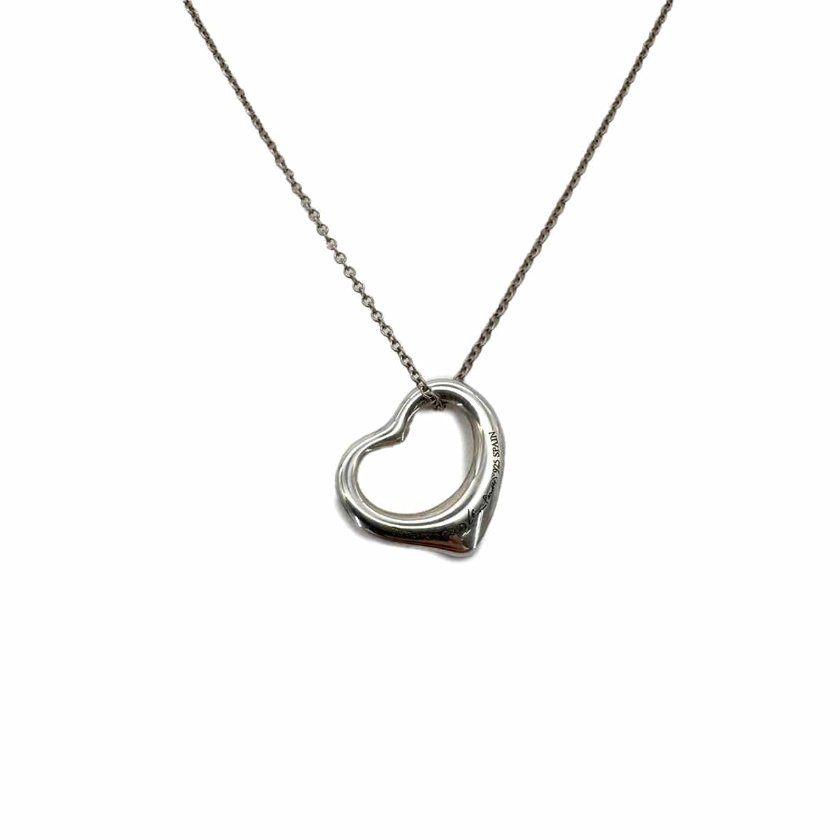Luxury Promise Japan TIFFANY&Co. NECKLACE OPEN HEART SMALL SILVER925 ACCESSORY 90292709