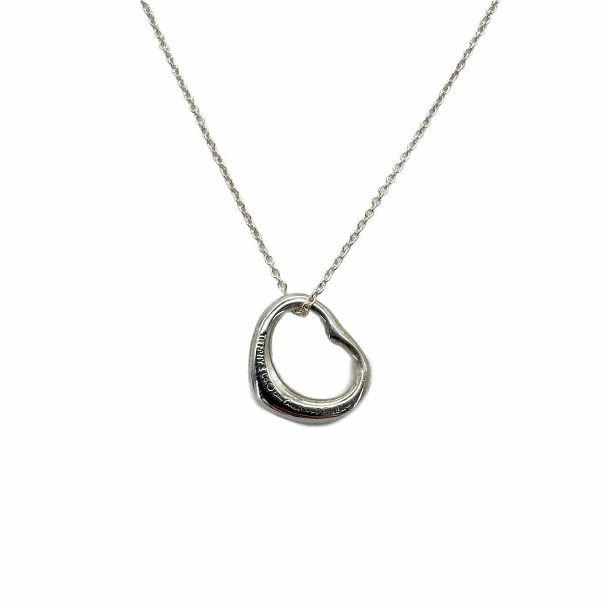 Luxury Promise Japan TIFFANY&Co. NECKLACE OPEN HEART SMALL SILVER925 ACCESSORY 90292710