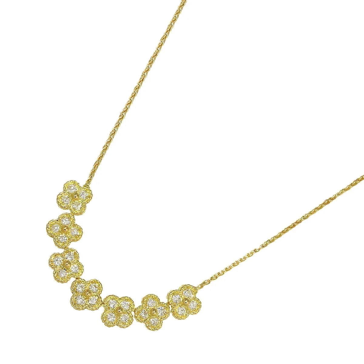 Luxury Promise Japan Van Cleef Arpels Alhambra Diamond 1.43ct Necklace 18K YG 750 90276814