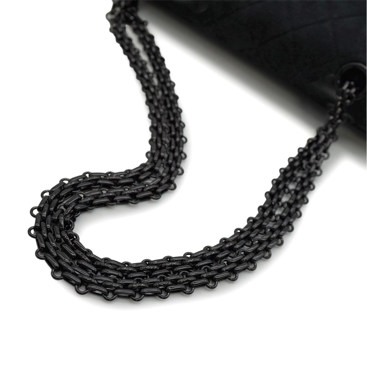 Luxury Promise Japan VINTAGE CHANEL 2.55 MATERASSE CHAIN SHOULDER BAG SO BLACK SUEDE BLACK HARDWARE 90346122
