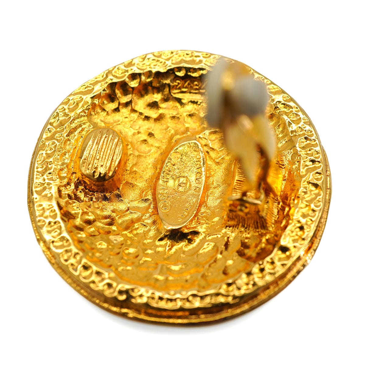 Luxury Promise Japan VINTAGE CHANEL 31 RUE CAMBON EARRINGS ROUND COCOMARK ACCESSORY 90335048