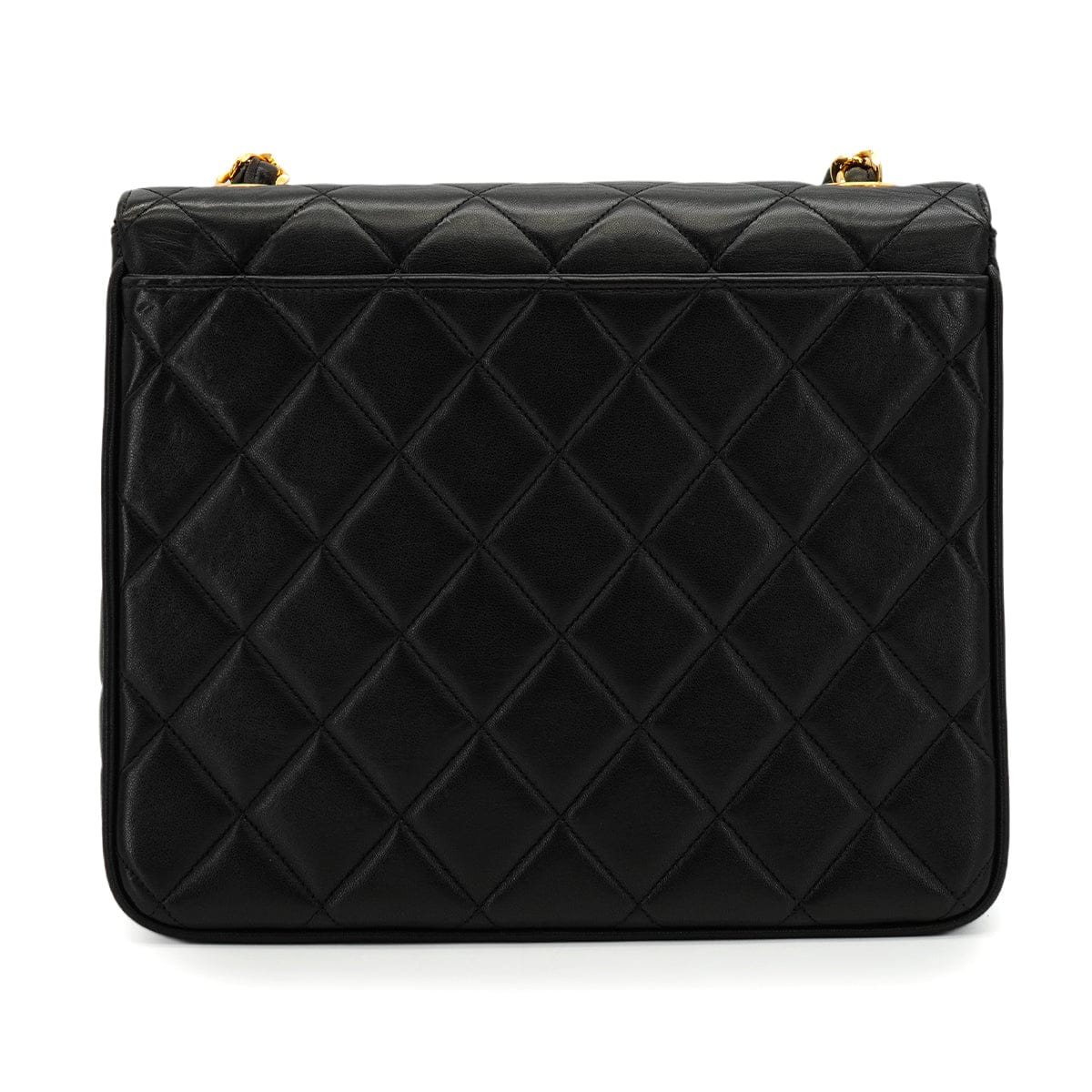 Luxury Promise Japan VINTAGE CHANEL BIC COCO CHAIN SHOULDER BAG BLACK LAMB SKIN GOLD HARDWARE 90345065
