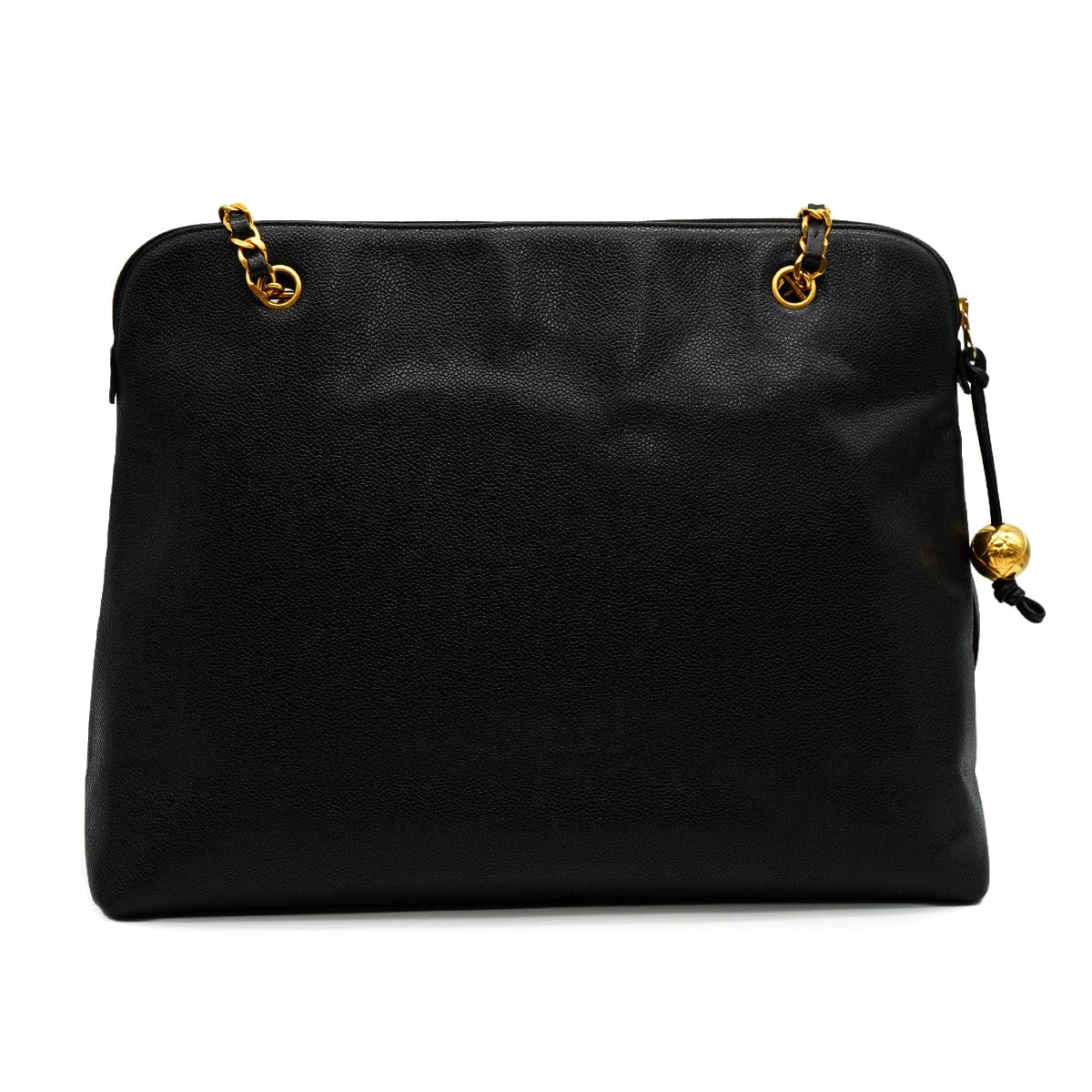 Luxury Promise Japan VINTAGE CHANEL BIG COCO CHAIN SHOULDER BAG BLACK CAVIAR SKIN GOLD HARDWARE 90335304