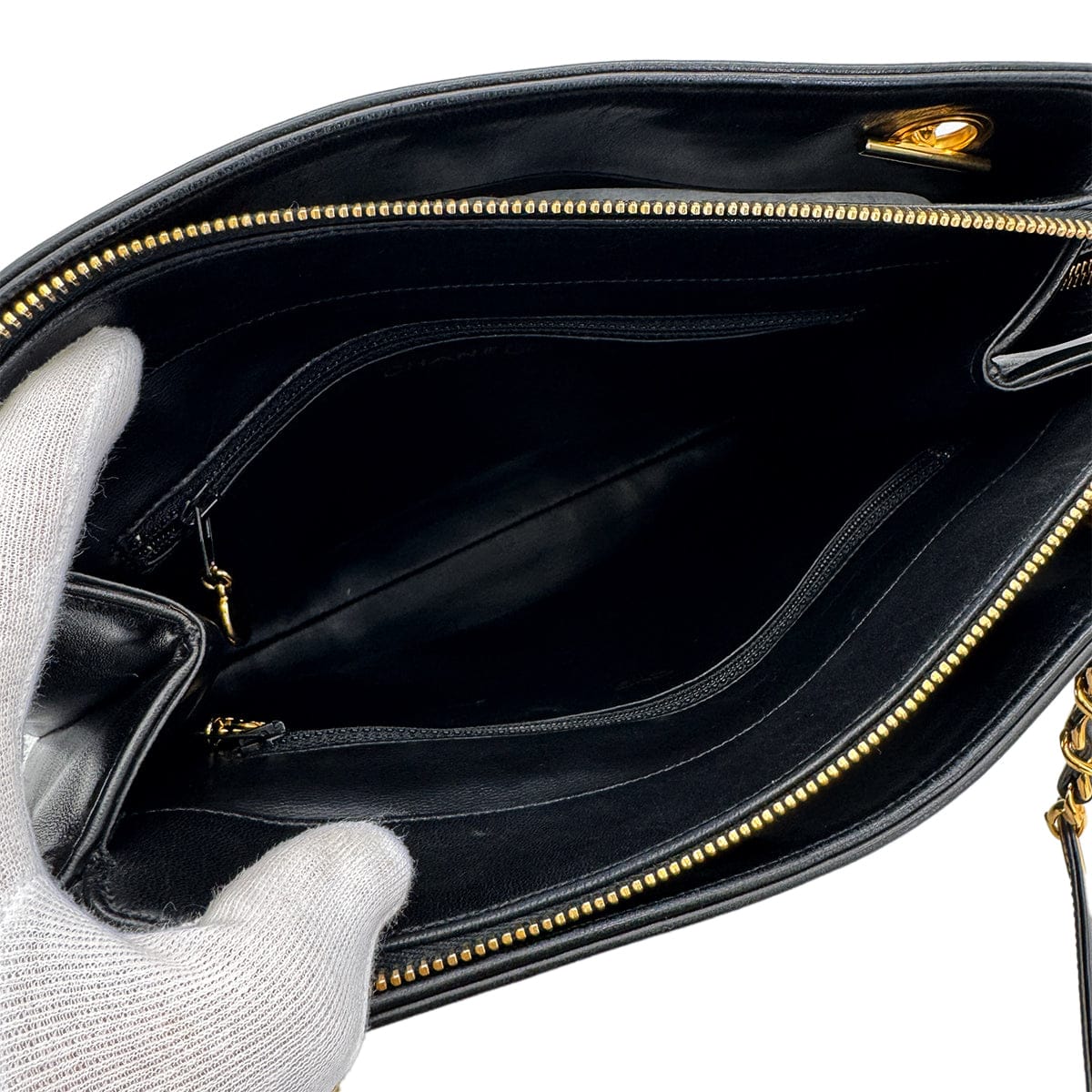 Luxury Promise Japan VINTAGE CHANEL BIG COCO CHAIN SHOULDER BAG BLACK LAMB SKIN GOLD HARDWARE 90317910