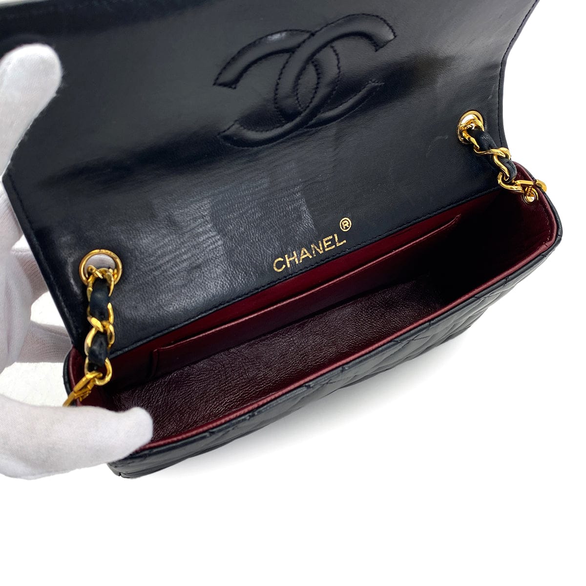 Luxury Promise Japan VINTAGE CHANEL BIG COCO MATELASSE CHAIN SHOULDER BAG BLACK LAMB SKIN GOLD HARDWARE 90315874