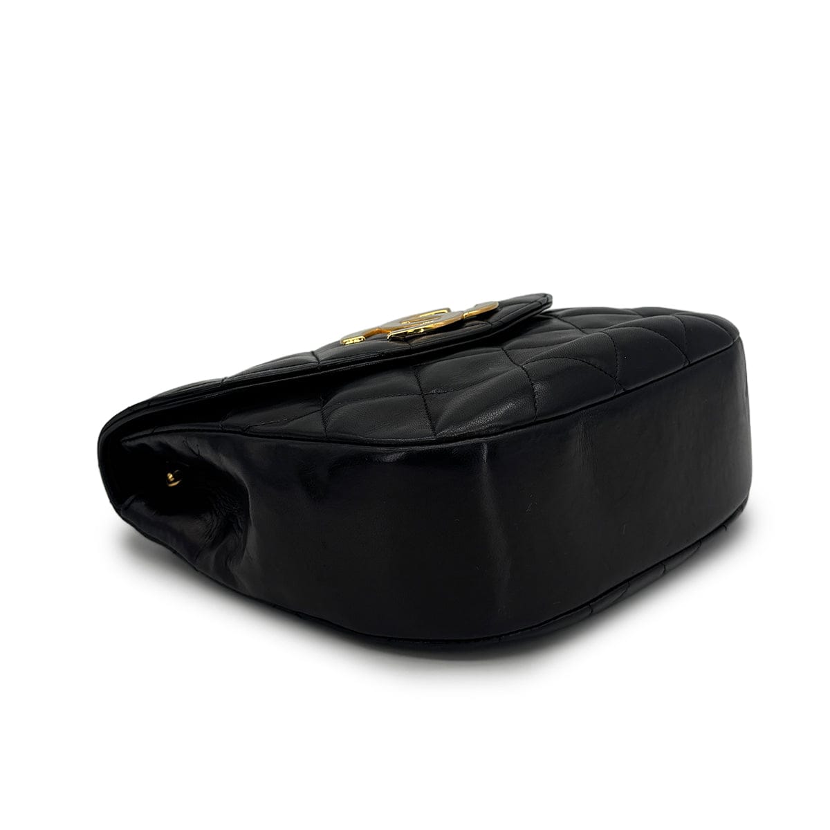 Luxury Promise Japan VINTAGE CHANEL BIG COCO MATELASSE CHAIN SHOULDER BAG BLACK LAMB SKIN GOLD HARDWARE 90324132