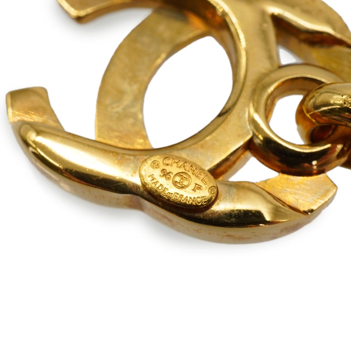 Luxury Promise Japan VINTAGE CHANEL BRACELET TURN LOCK LOGO GOLD ACCESSORY 96P 90340522