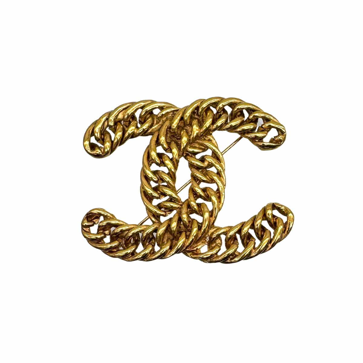 Luxury Promise Japan VINTAGE CHANEL BROOCH COCOMARK CHAIN GOLD ACCESSORY 90313677