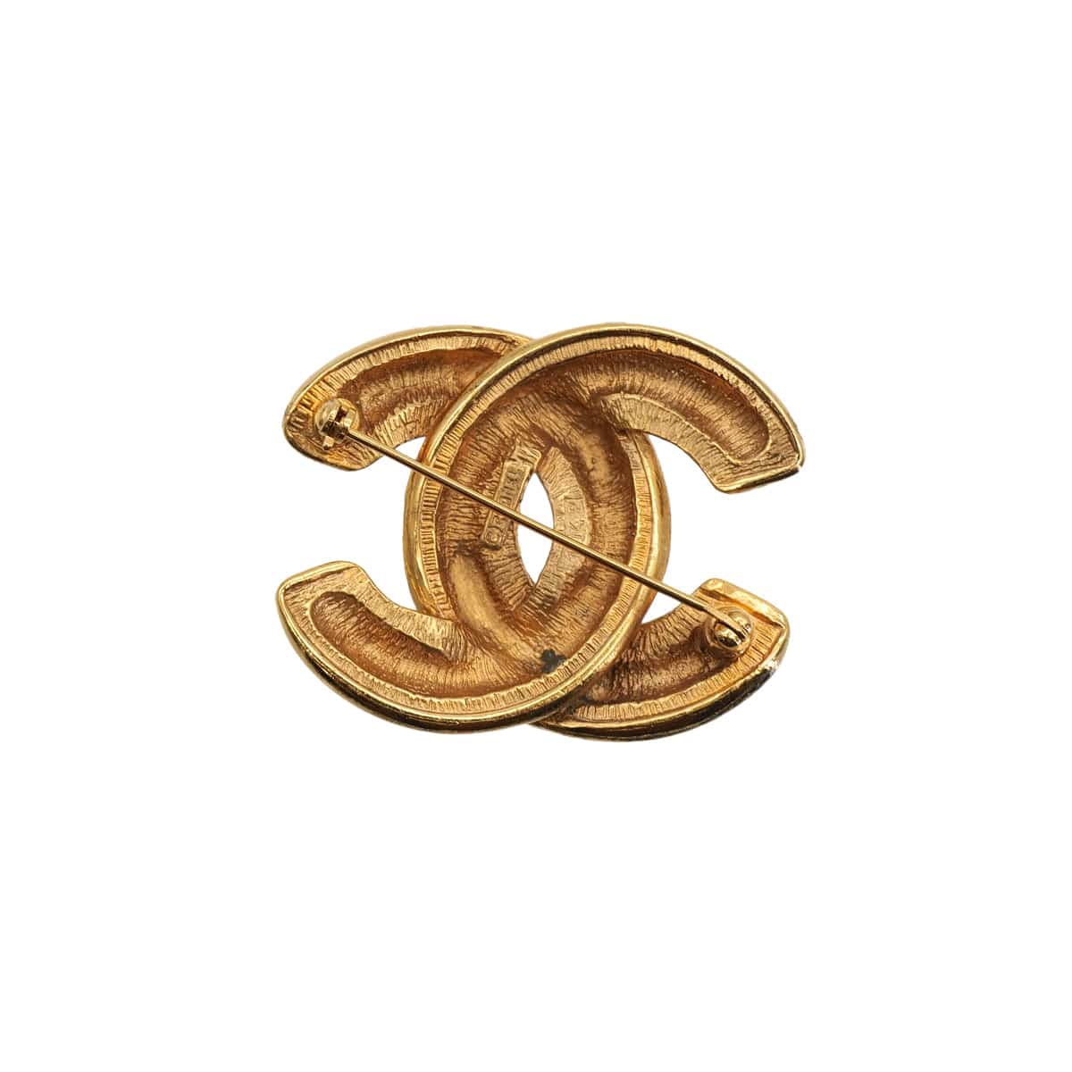 Luxury Promise Japan VINTAGE CHANEL BROOCH MATELASSE COCOMARK GOLD ACCESSORY 90313283