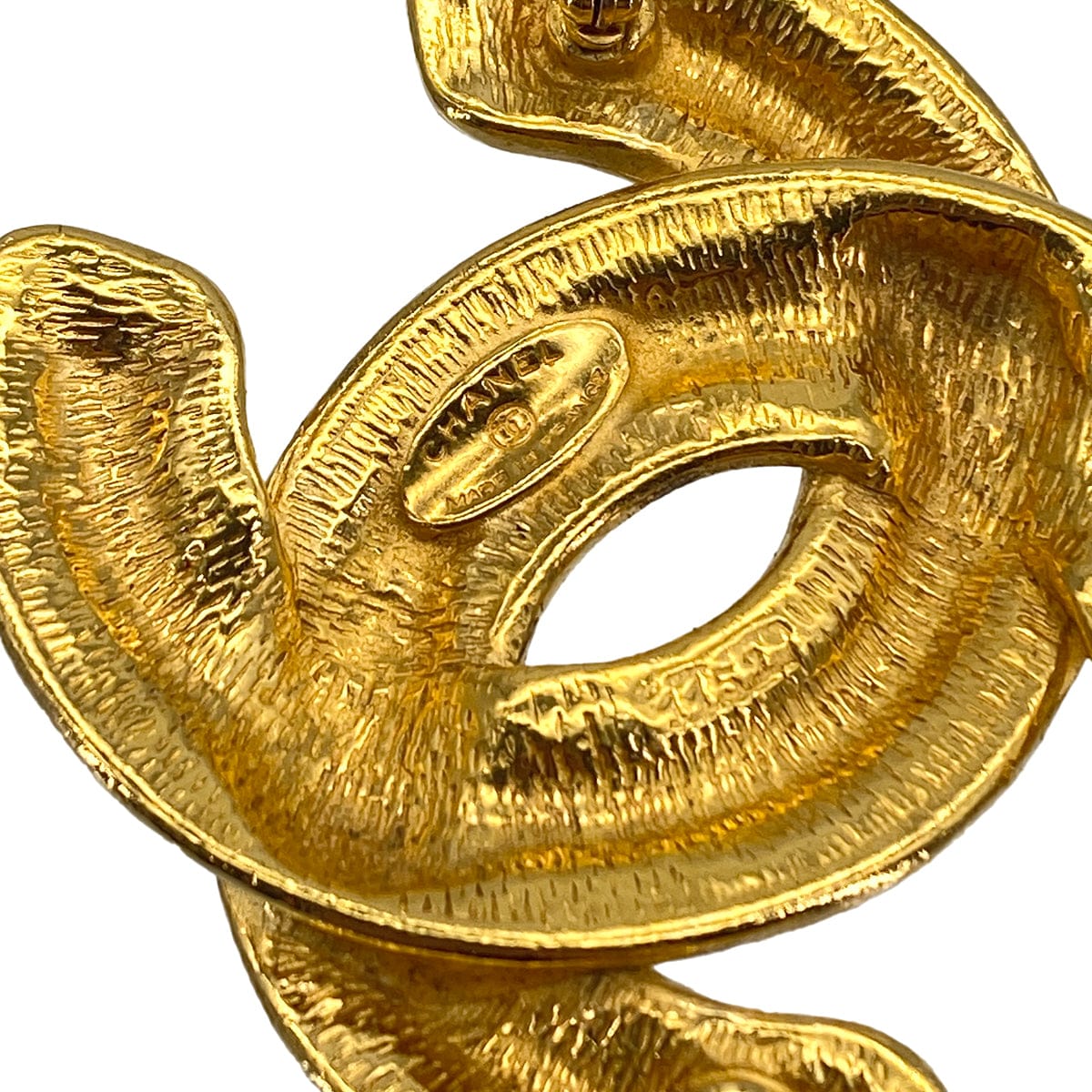 Luxury Promise Japan VINTAGE CHANEL BROOCH MATELASSE COCOMARK GOLD ACCESSORY 90323989