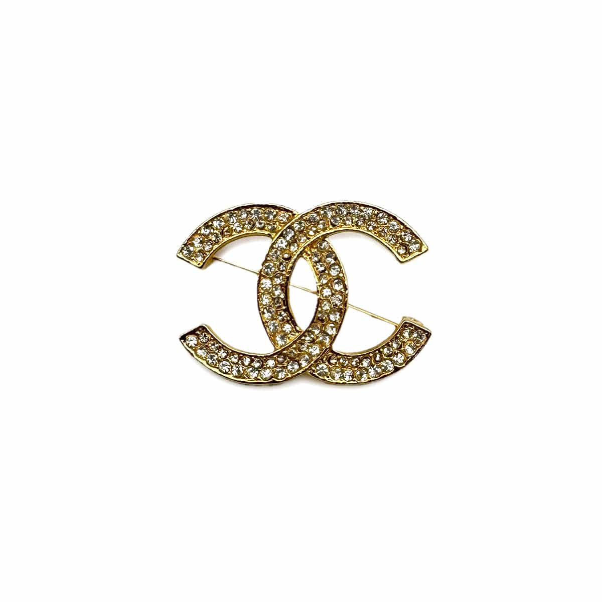 Luxury Promise Japan VINTAGE CHANEL BROOCH RHINESTONE COCOMARK GOLD ACCESSORY 90319133