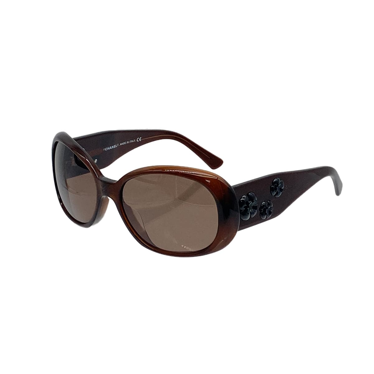 Luxury Promise Japan VINTAGE CHANEL CAMELLIA COCOMARK SUNGLASSES BROWN EYEWEAR 90328020